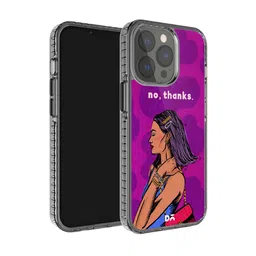DailyObjects No Thanks Impact Resistant Stride 2.0 iPhone 15 Pro Case Cover image 1