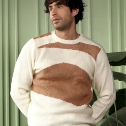 Campus Sutra Men Colourblocked Pullover-image-48