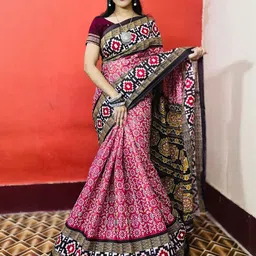 ARTFUL THREADS Woven Design Cotton Sambalpuri Saree-image-64