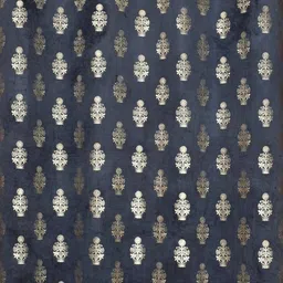 Galaxy Home Decor Navy Blue & Gold Toned 2 Pieces Velvet Room Darkening Window Curtains image 3