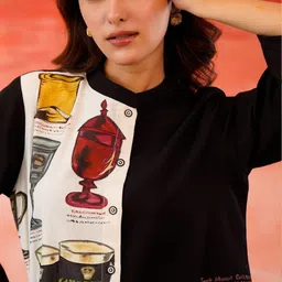 ZUMMER Printed Mandarin Collar Shirt With Trousers Co-Ords image 2