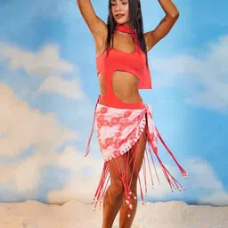 THE BEHRUZ THEORY One Soulder Monokini With Short Sarong-picture-12