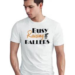 Seekbuylove Men Bio Finish Typography Printed Round Neck Pure Cotton T-shirt-picture-36