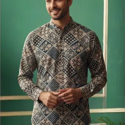 TATTVA Men Floral Printed Kurta-picture-32