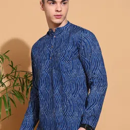 FUBAR Men Geometric Printed Kurta image 3