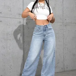 STITCH FACTORY Women High-Rise Light Fade Stretchable Jeans image 3