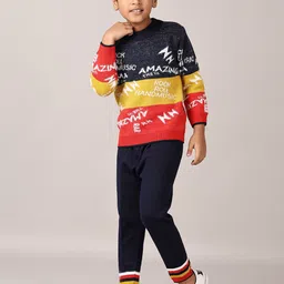 V-Mart Boys Printed T-shirt with Trousers image 2
