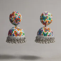szn Printed Jhumki Dome Shape Earring-picture-35