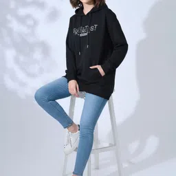 Mast & Harbour Typography Printed Hooded Pullover Sweatshirt image 2