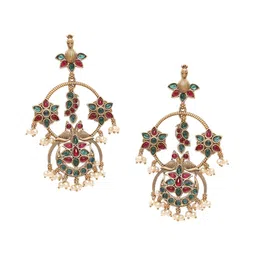 Anouk Peacock Shaped Drop Earrings image 4