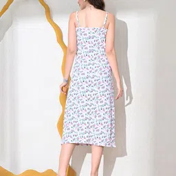 IUGA Women Printed A-Line Midi Dress image 3