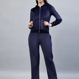 DELAN Hooded Pure Cotton Sweatshirt & Trouser With Top image 1