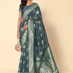 KALINI Woven Design Zari Banarasi Saree image 2