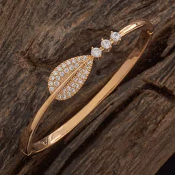 Kushal's Fashion Jewellery Gold-Plated Zircon Studded Party Kada Bangle-picture-11