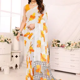 The Textile Hub Floral Pure Georgette Saree-picture-29