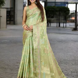 KIMISHA Woven Design Zari Banarasi Saree-picture-17