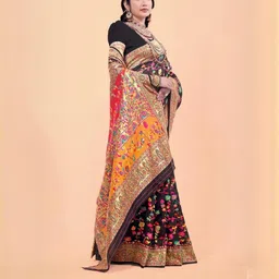 AKSH FASHION Black Pure Cotton Sarees-image-57
