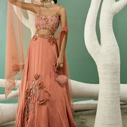one knot one ONE KNOT Embellished Beads and Stones Ready to Wear Lehenga & Blouse With Dupatta-picture-42