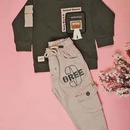 V-Mart Boys Printed Knit-Denim Round Neck Clothing Set-picture-58