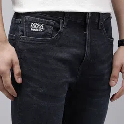 U.S. Polo Assn. Denim Co. Men Cole Tapered Crop Skinny Fit Light Fade Stretchable Jeans image 3