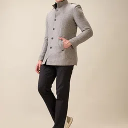 Parx Men Mock Collar Solid Tailored Jacket image 2