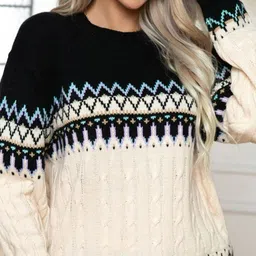 Mast & Harbour Women Fair Isle Pullover image 5