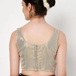 studio rasa Striped Sheen Crop Top image 4