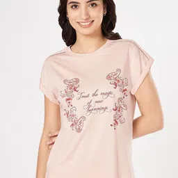 Dreamz by Pantaloons Women Printed Lounge T-Shirt-image-92