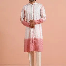 KISAH Men Geometric Printed Kurta with Pyjama-image-85