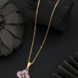 SZN Women Set of 2 Gold-Plated Artificial Beads Handcrafted Chain Necklace image 2