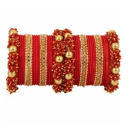 NMII 40 Pcs Zircon Studded & Pearls Beaded Antique Bangles-picture-20