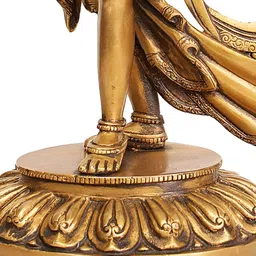 Exotic India Gold-Toned Lord Tara Brass Idol Showpiece-image-29