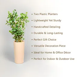 Art Street Beige 2 Pieces Textured Planters image 3