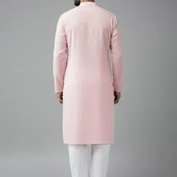 Yugnik Cotton Mandarin Collar Straight Kurta image 2