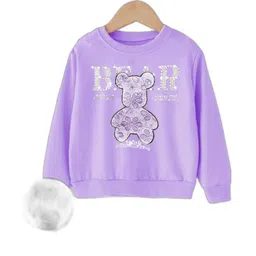 Joggers Park Kids-Unisex Purple Cotton Sweatshirts-image-70