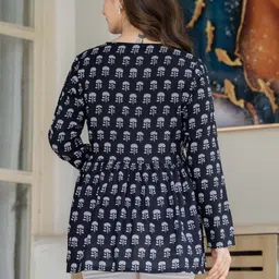 BAESD Floral Print Ethnic Cotton Top image 2