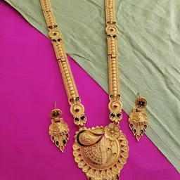 niva fashion Gold-Plated Brass Necklace & Earrings-picture-17