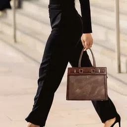 Martucci Women Abstract Structured Buckle Detail Handheld Bag image 5