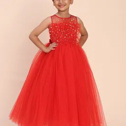 Toy Balloon Kids Red Beautiful Full-Length Party Dress image 3