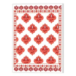 nestroots White & Pink Mughal Bazaar Floral Wooden Painting Wall Art image 5