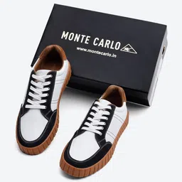 Monte Carlo Men Colourblocked Leather Sneakers-picture-34