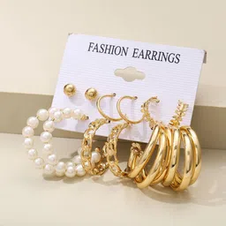 DressBerry Geometric Hoop Earrings image 3