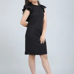 STARWORD Girl Flutter Sleeve Sheath Dress image 4