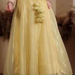 Frolic Rolic Solid Organza Maxi Skirt-picture-24