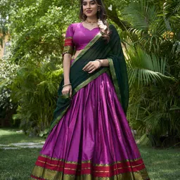 LOOKNBOOK ART Ready to Wear Lehenga & Unstitched Blouse With Dupatta image 4