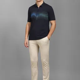Louis Philippe Men Colourblocked Polo Collar Pockets T-shirt image 4