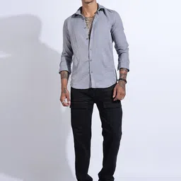 THE BEETEL HOUSE Men Air Linen Like Regular Slim Fit Casual Shirt image 2