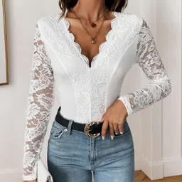 KPOP Self Design V-Neck Bodysuit-picture-11