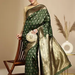 Anouk Rustic Women Woven Design Banarasi Saree image 4