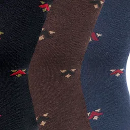 Bonjour Men Pack Of 3 Printed Calf-Length Socks image 2